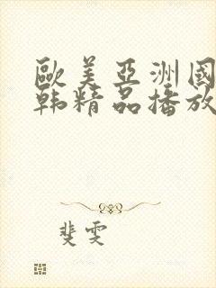 欧美亚洲国产日韩精品播放
