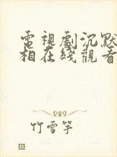 电视剧沉默的真相在线观看