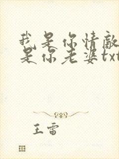 我是你情敌,不是你老婆txt下载