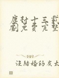 尘封十三载电视剧免费完整版