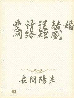 爱情从结婚开始网络短剧