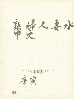熟妇人妻水多爽中文