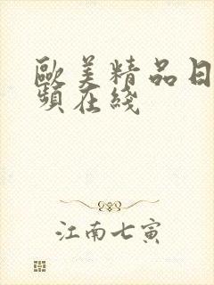 欧美精品日韩视频在线