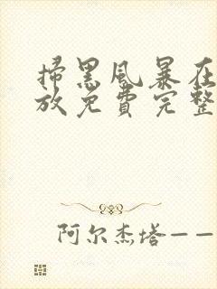扫黑风暴在线播放免费完整版高清封面