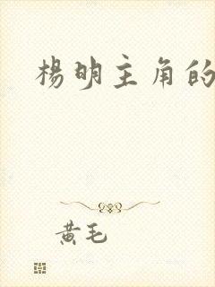 杨明主角的小说
