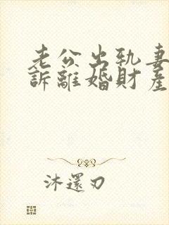 老公出轨妻子起诉离婚财产怎么分配