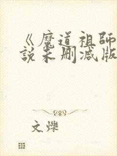 《魔道祖师》小说未删减版