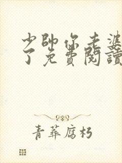 少帅你老婆又跑了免费阅读完整版
