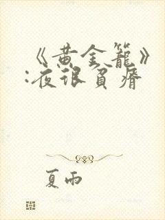 《黄金笼》作者:夜很贫瘠封面