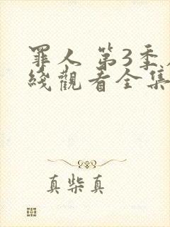 罪人 第3季在线观看全集免费播放