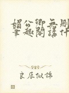 媚公卿无删减版笔趣阁讲什么封面