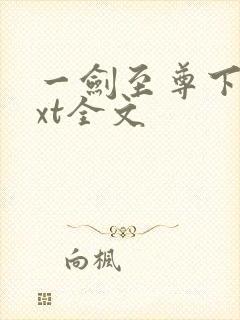 一剑至尊下载txt全文