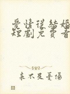 爱情从结婚开始短剧免费看封面