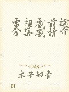 电视剧前途无量分集剧情介绍