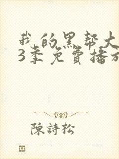 我的黑帮大佬第3季免费播放在线观看全集