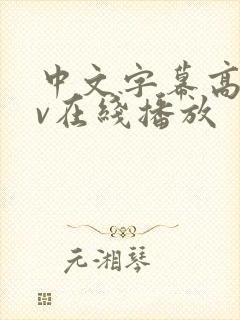 中文字幕高清av在线播放