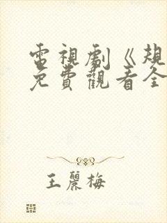 电视剧《规矩》免费观看全集高清封面