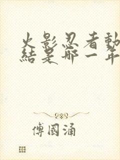 火影忍者动漫完结是哪一年封面