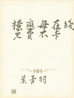 横恋母在线观看免费不卡封面