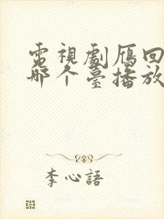 电视剧雁回时在哪个台播放