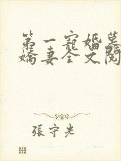 第一宠婚慕少的娇妻全文阅读