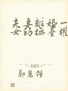 夫妻离婚一儿一女的抚养权怎么判定