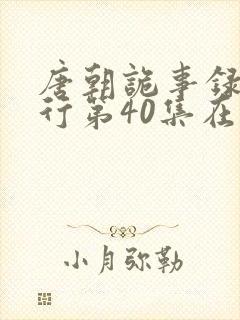 唐朝诡事录之西行第40集在线观看