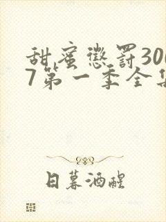 甜蜜惩罚3007第一季全集台词完整版在线观看