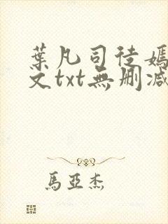 叶凡司徒嫣然全文txt无删减