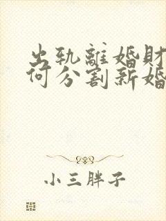 出轨离婚财产如何分割新婚姻法2021