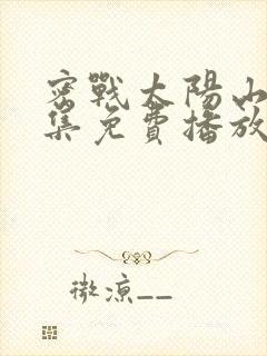 密战太阳山40集免费播放