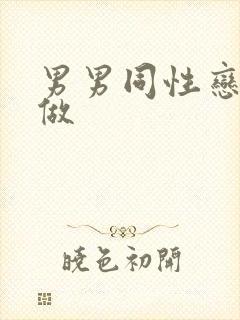 男男同性恋怎么做