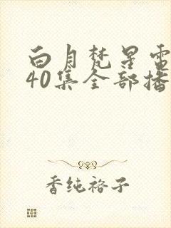 白月梵星电视剧40集全部播放