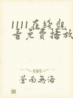 1111在线观看免费播放电视剧封面