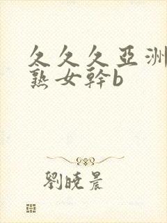 久久久亚洲熟妇熟女干b