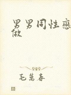 男男同性恋怎么做