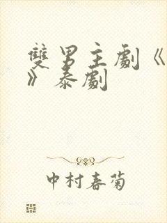 双男主剧《囚禁》泰剧封面