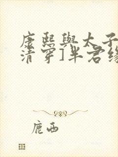 康熙与太子妃[清穿]半君缘全文免费阅读