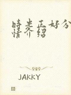 时光正好分集剧情介绍封面