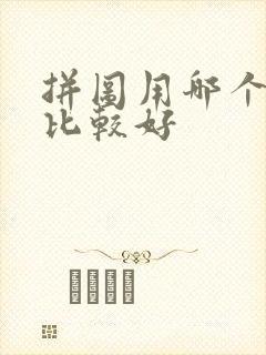 拼图用哪个软件比较好