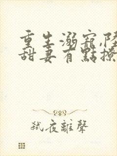 重生溺宠,陆少甜妻有点撩