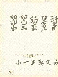 闪闪的儿科医生第三季免费观看完整