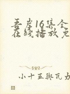 吾岸16集全集在线播放免费封面