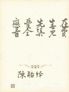 恋爱先生在线观看全集免费观看