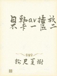 日韩av播放器不卡一区二区