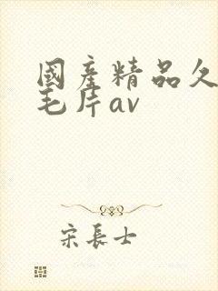 国产精品久久久毛片av