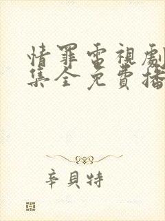 情罪电视剧40集全免费播放封面