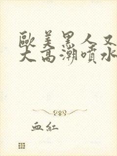 欧美黑人又高又大高潮喷水
