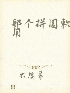 那个拼图软件好用