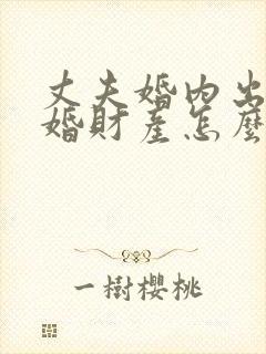 丈夫婚内出轨离婚财产怎么分割